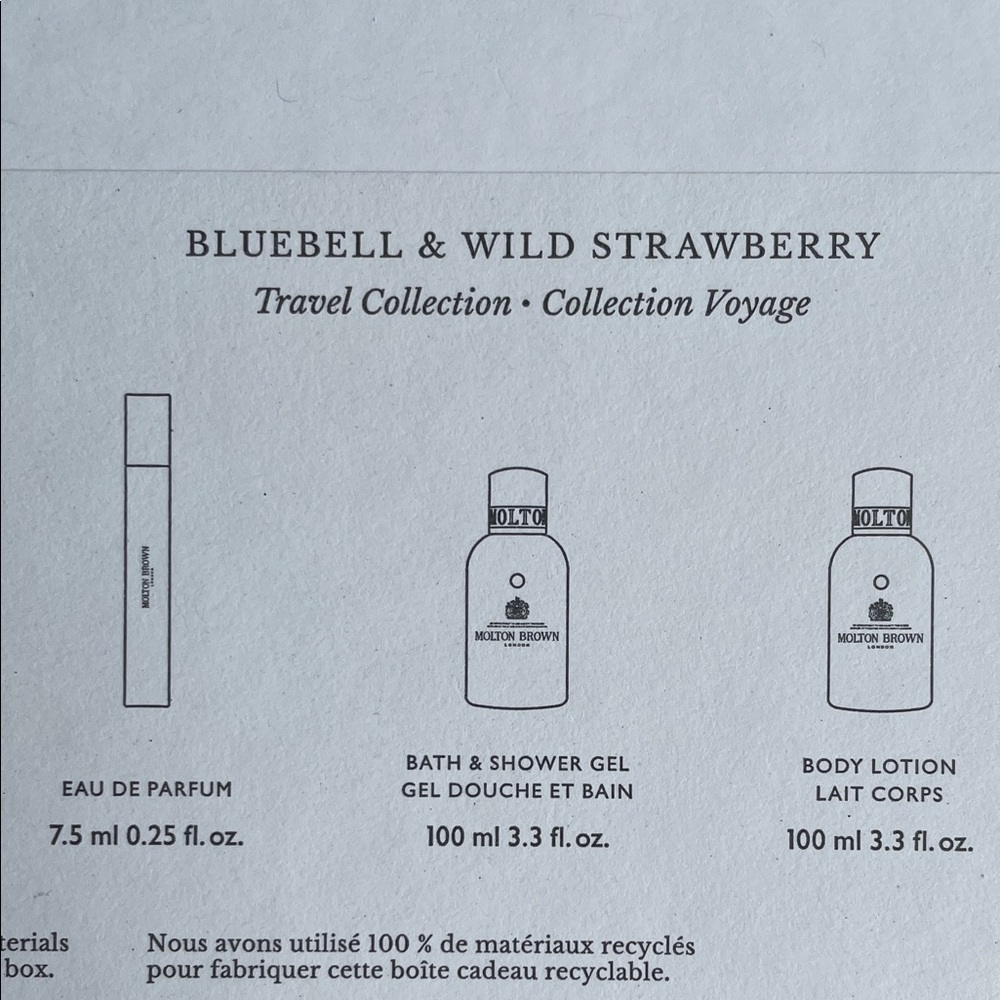Molton Brown Bluebell & Wild Strawberry Travel Collection Gift Set - Picture 4 of 13